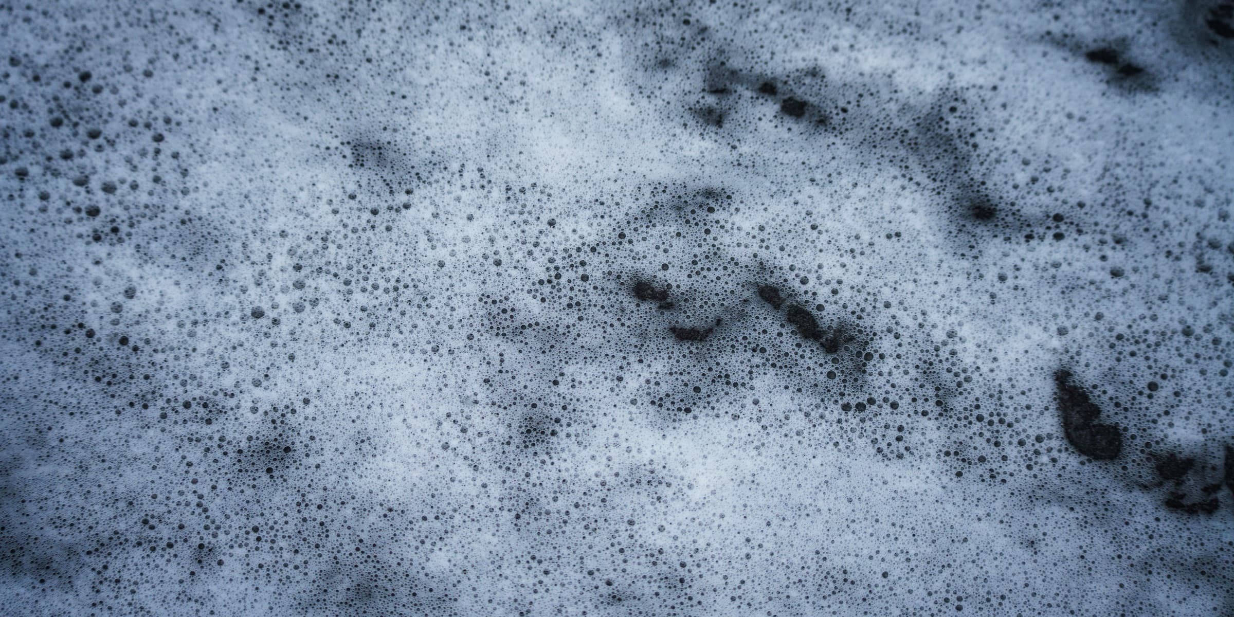 Close-up of soap bubbles and foam